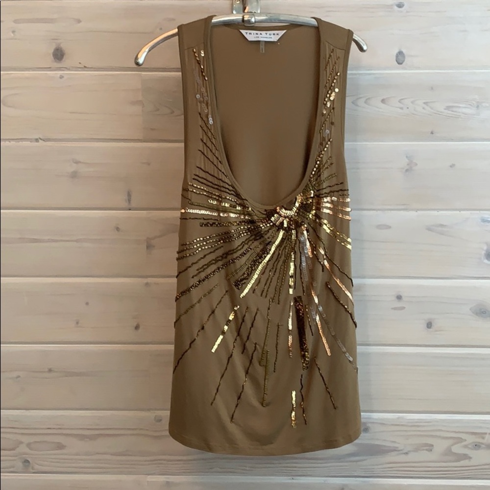 Trina Turk Beaded Tank